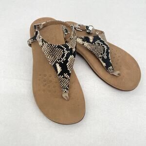 Womens Vionic "Kirra" Natural Snake Sandals Size 9